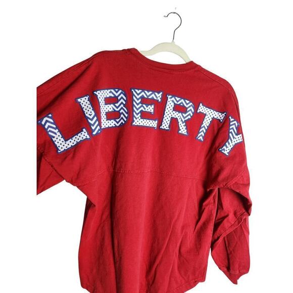 Spirit Jersey Tops - Spirit Jersey Liberty graphic oversized small women's shirt Patriotic Americana
